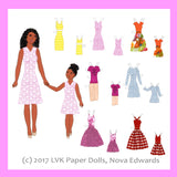 Mother-Daughter Paper Dolls